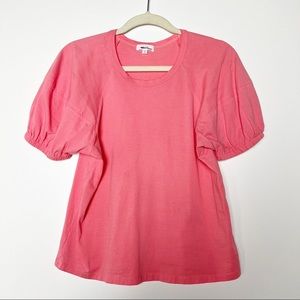 A.L.C pink puff sleeve top